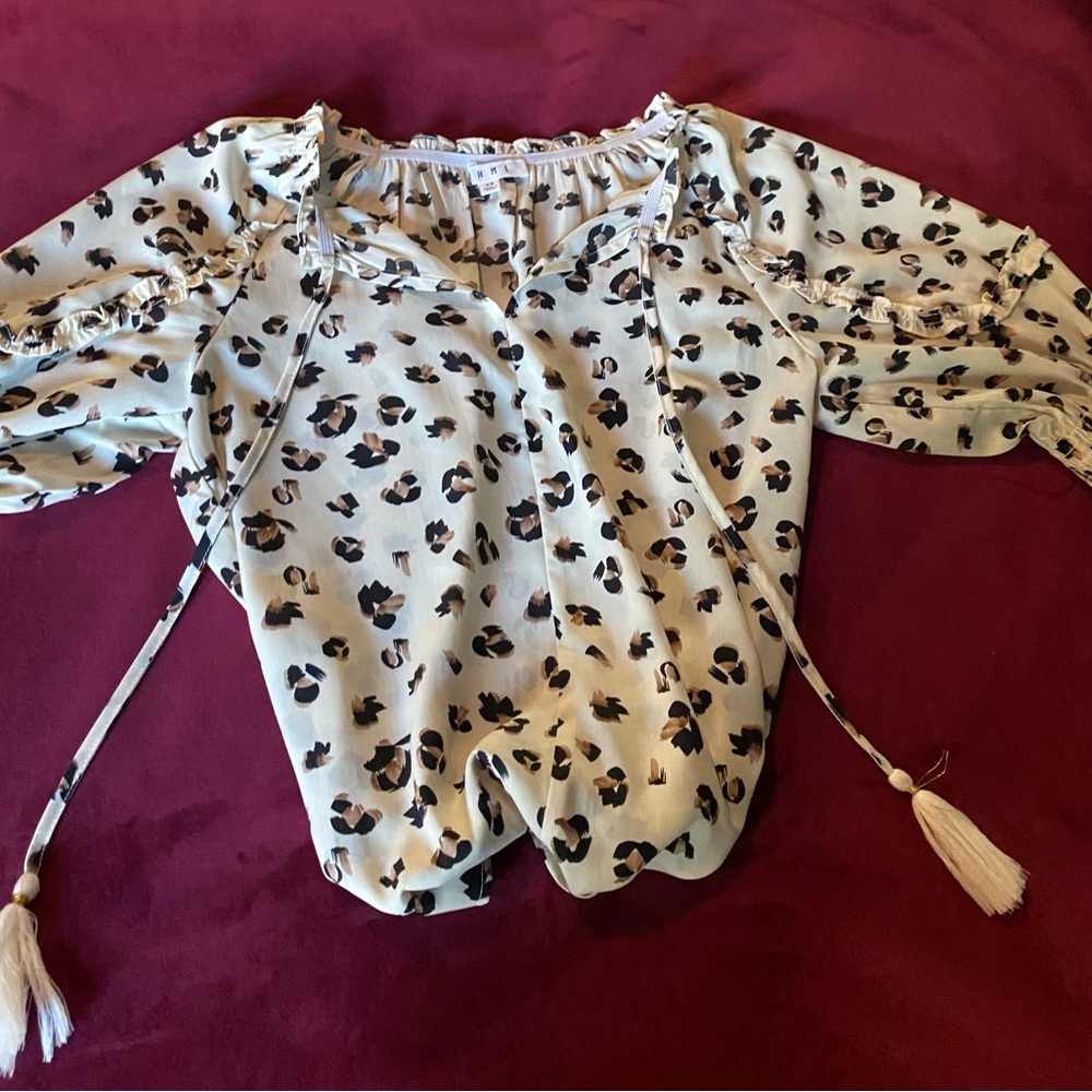 Animal Print Blouse Size Small
